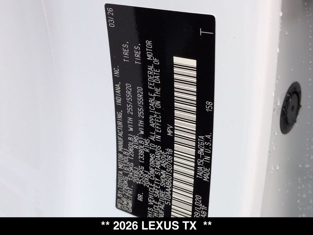 2026 Lexus TX 350 LUXURY AWD