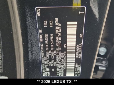 2026 Lexus TX 350 PREMIUM AWD