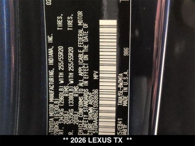 2026 Lexus TX 350 PREMIUM AWD