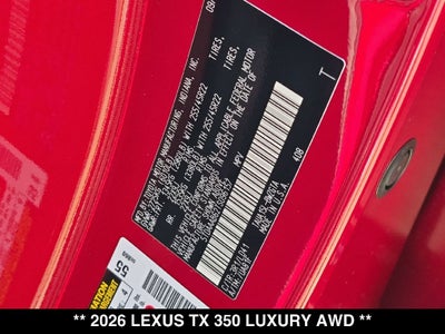 2026 Lexus TX 350 LUXURY AWD