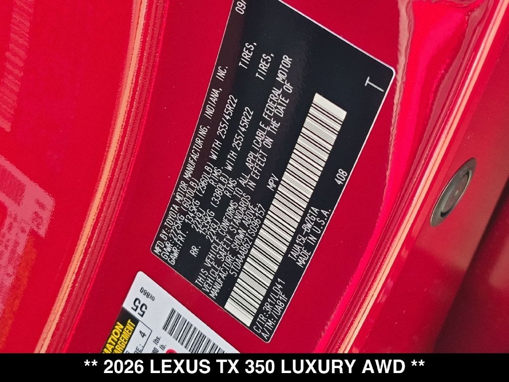 2026 Lexus TX 350 LUXURY AWD