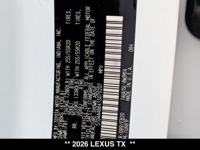 2026 Lexus TX 350 PREMIUM AWD