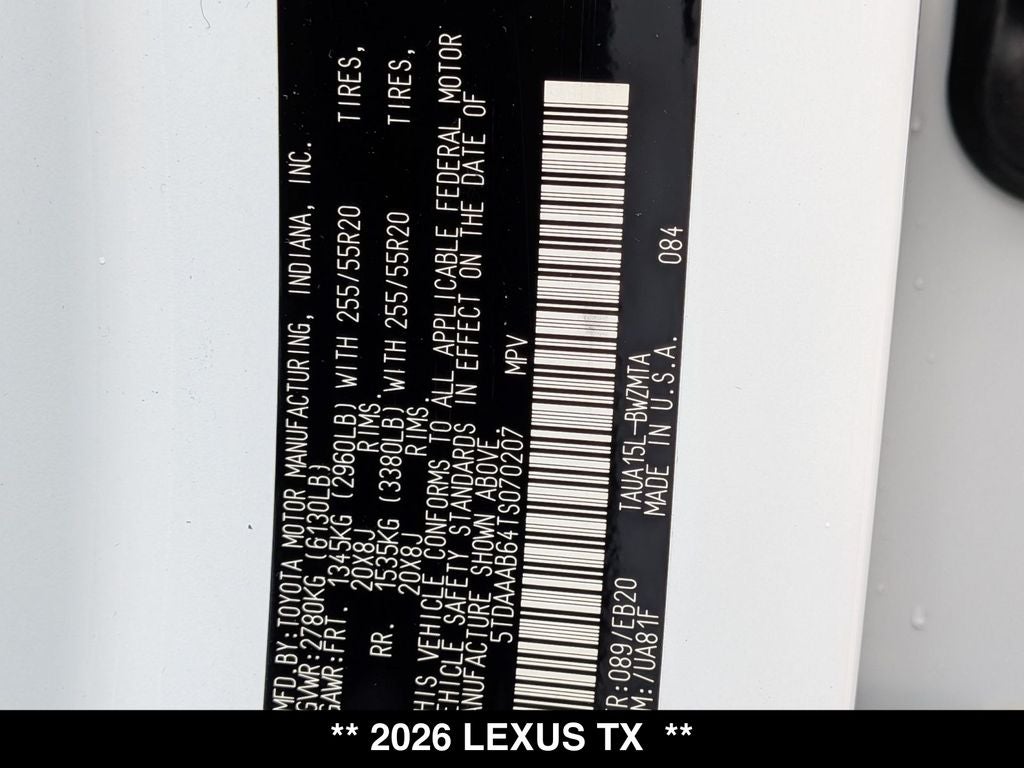 2026 Lexus TX 350 PREMIUM AWD