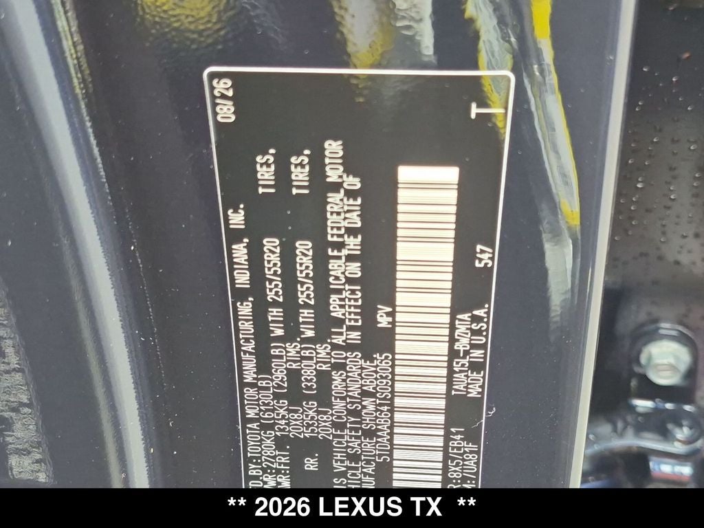 2026 Lexus TX 350 PREMIUM AWD