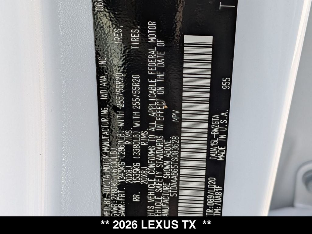 2026 Lexus TX 350 LUXURY AWD