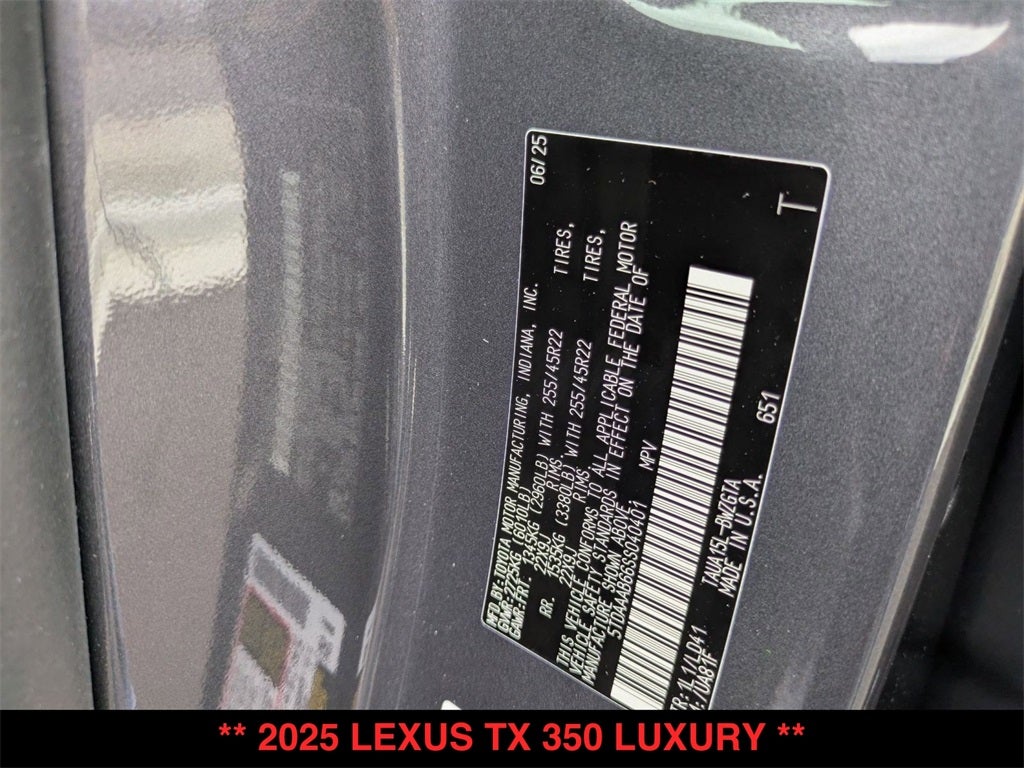 2025 Lexus TX 350 LUXURY AWD