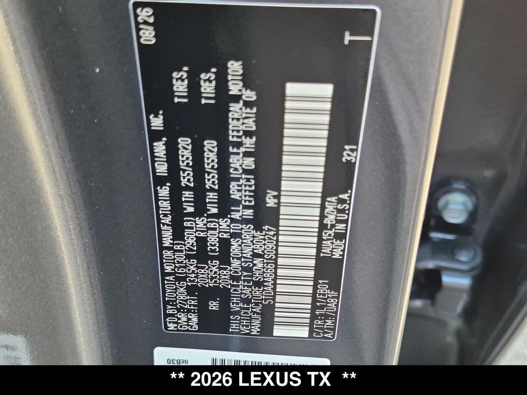 2026 Lexus TX 350 PREMIUM AWD