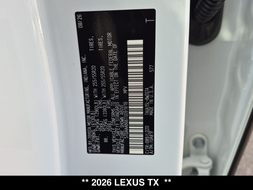 2026 Lexus TX 350 LUXURY AWD
