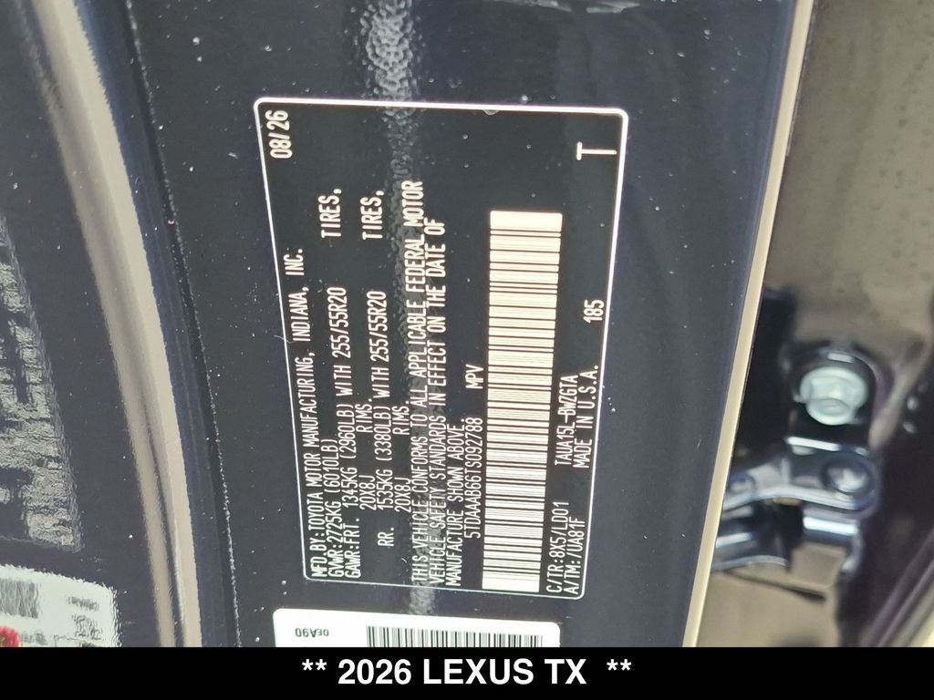 2026 Lexus TX 350 LUXURY AWD