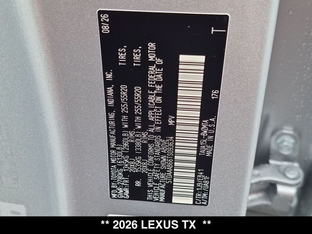 2026 Lexus TX 350 PREMIUM AWD
