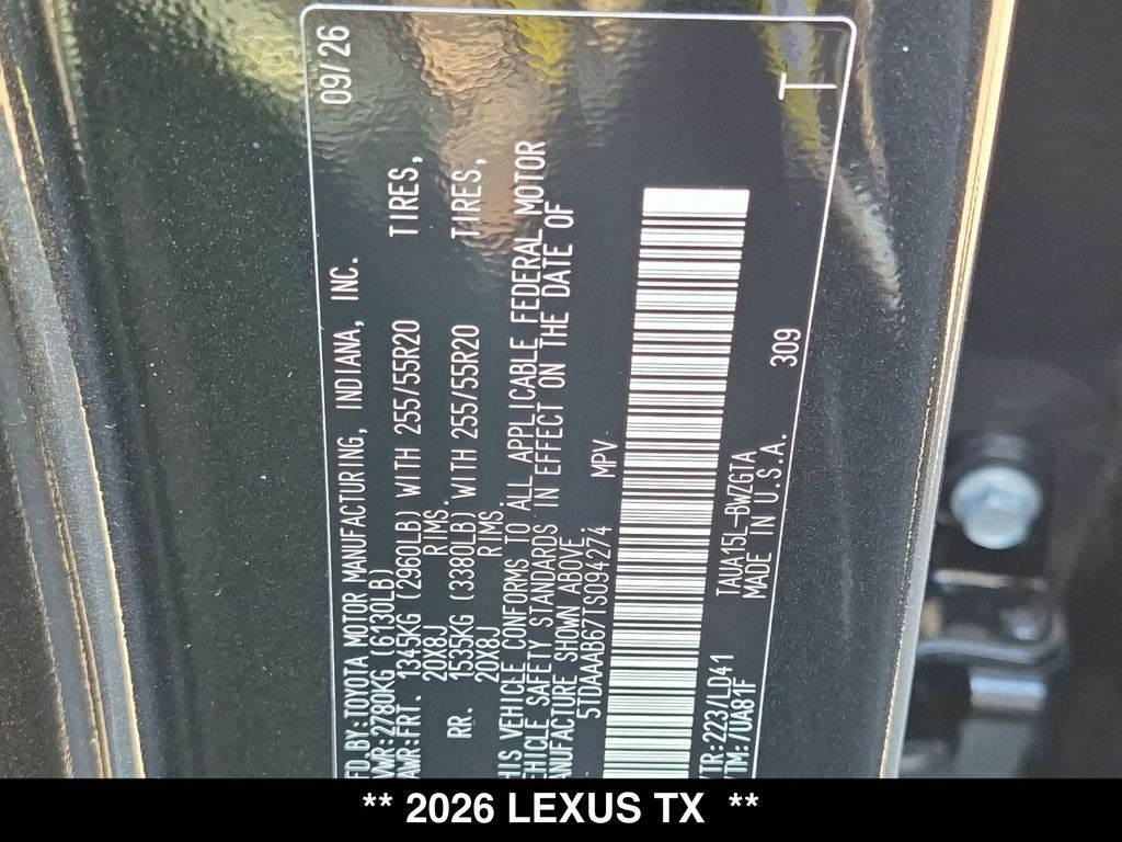 2026 Lexus TX 350 LUXURY AWD