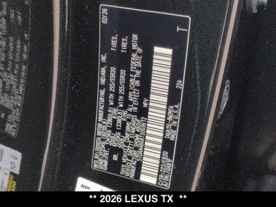 2026 Lexus TX 350 PREMIUM AWD