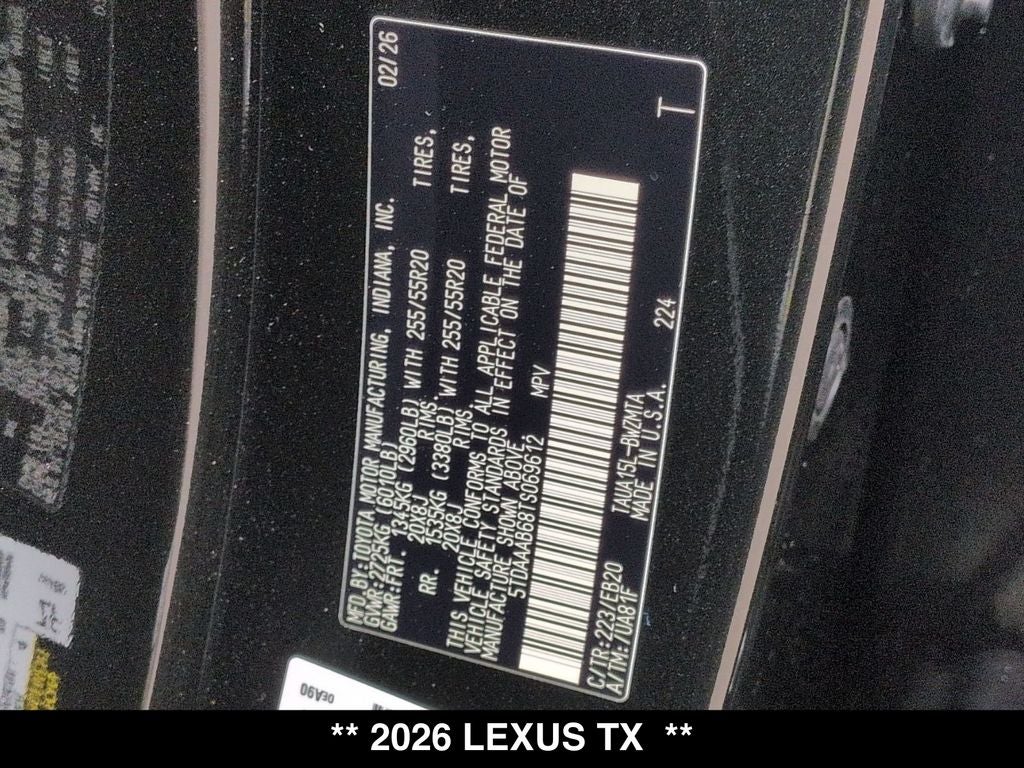 2026 Lexus TX 350 PREMIUM AWD