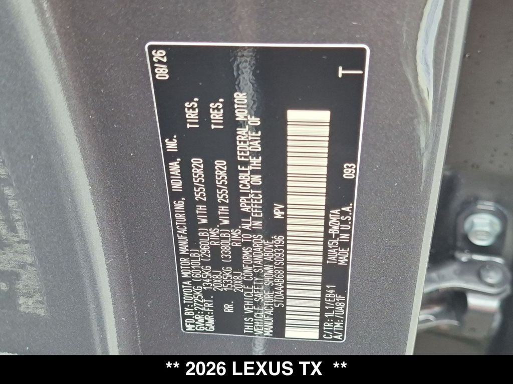 2026 Lexus TX 350 PREMIUM AWD