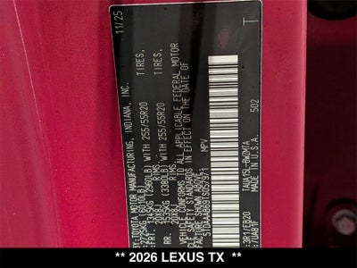 2026 Lexus TX 350 PREMIUM AWD