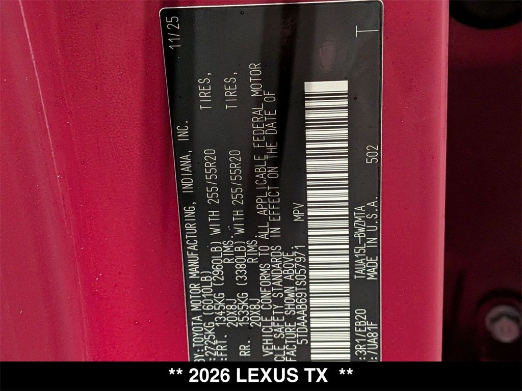 2026 Lexus TX 350 PREMIUM AWD