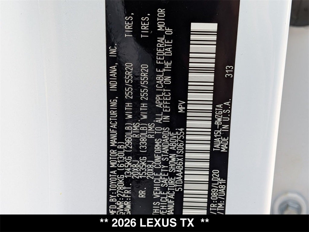 2026 Lexus TX 350 LUXURY AWD