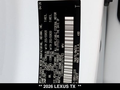 2026 Lexus TX 350 LUXURY AWD
