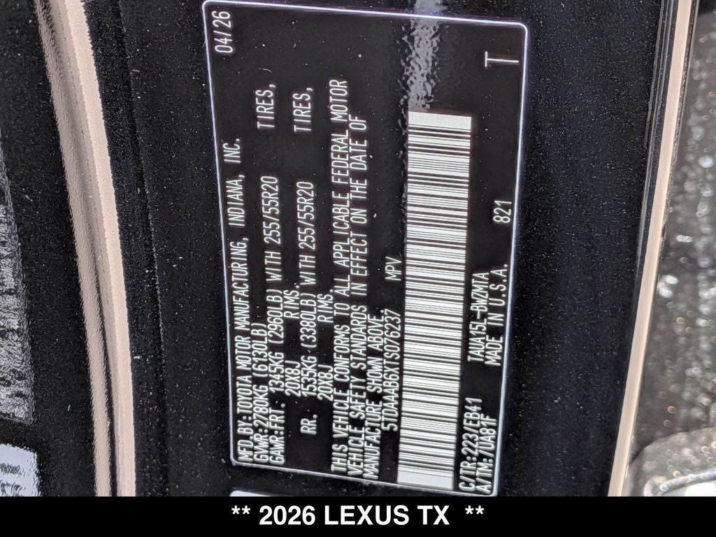 2026 Lexus TX 350 PREMIUM AWD