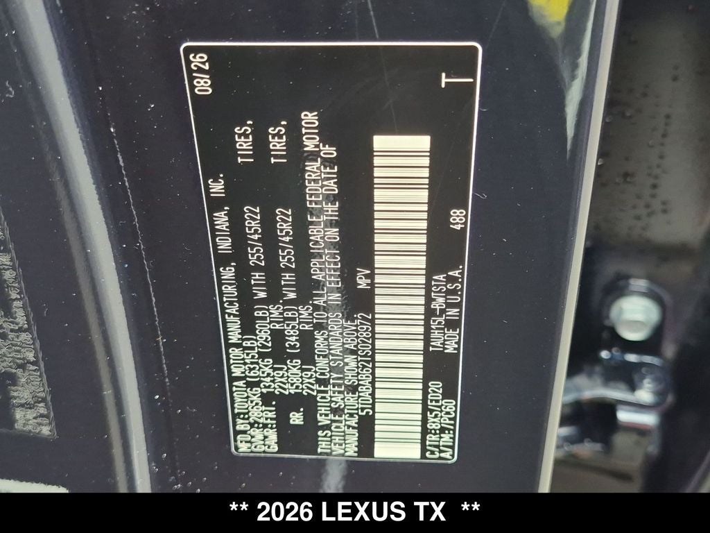 2026 Lexus TX HYBRID TX 500h F SPORT PERFORMANCE PREMIUM AWD