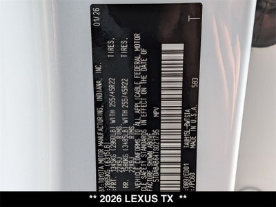 2026 Lexus TX HYBRID TX 500h F SPORT PERFORMANCE PREMIUM AWD