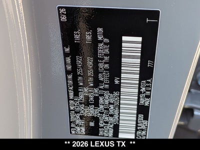 2026 Lexus TX HYBRID TX 500h F SPORT PERFORMANCE PREMIUM AWD