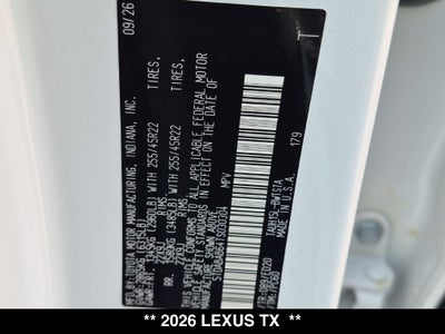 2026 Lexus TX HYBRID TX 500h F SPORT PERFORMANCE PREMIUM AWD