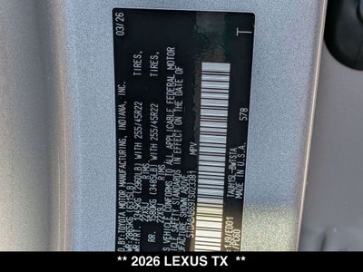 2026 Lexus TX HYBRID TX 500h F SPORT PERFORMANCE PREMIUM AWD