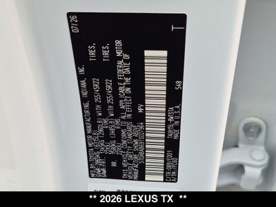 2026 Lexus TX HYBRID TX 500h F SPORT PERFORMANCE PREMIUM AWD