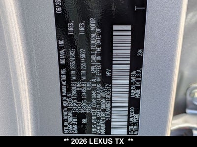 2026 Lexus TX HYBRID TX 500h F SPORT PERFORMANCE PREMIUM AWD