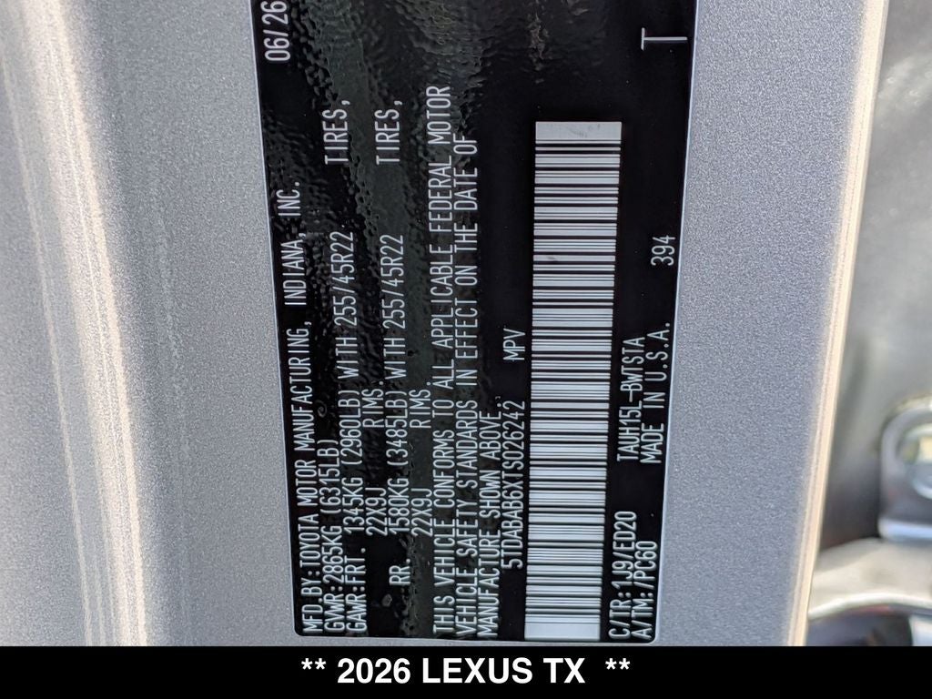2026 Lexus TX HYBRID TX 500h F SPORT PERFORMANCE PREMIUM AWD
