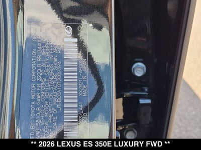 2026 Lexus ESe ES 350e LUXURY