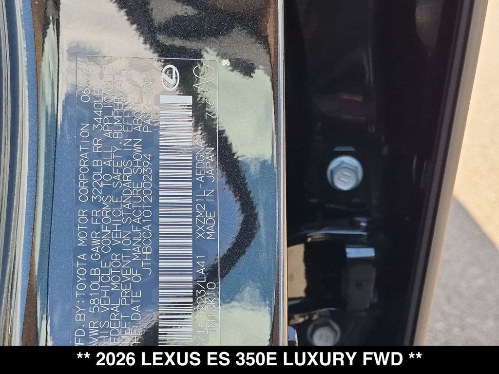 2026 Lexus ESe ES 350e LUXURY