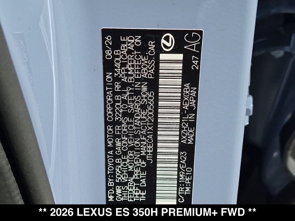 2026 Lexus ES HYBRID ES 350h PREMIUM+