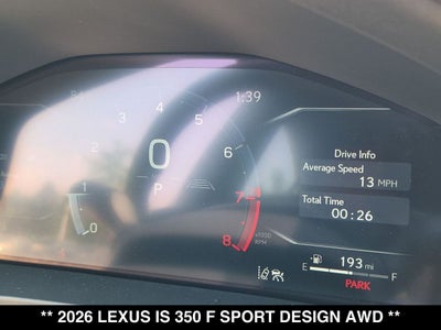 2026 Lexus IS 350 F SPORT DESIGN AWD