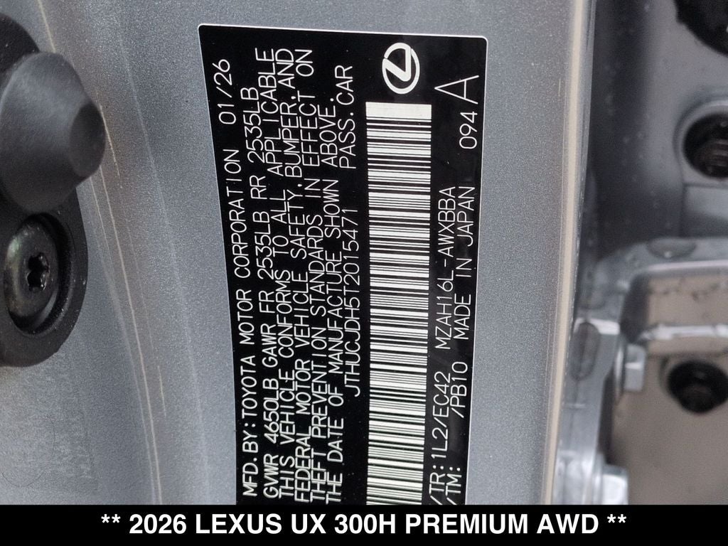 2026 Lexus UX HYBRID UX 300h PREMIUM AWD