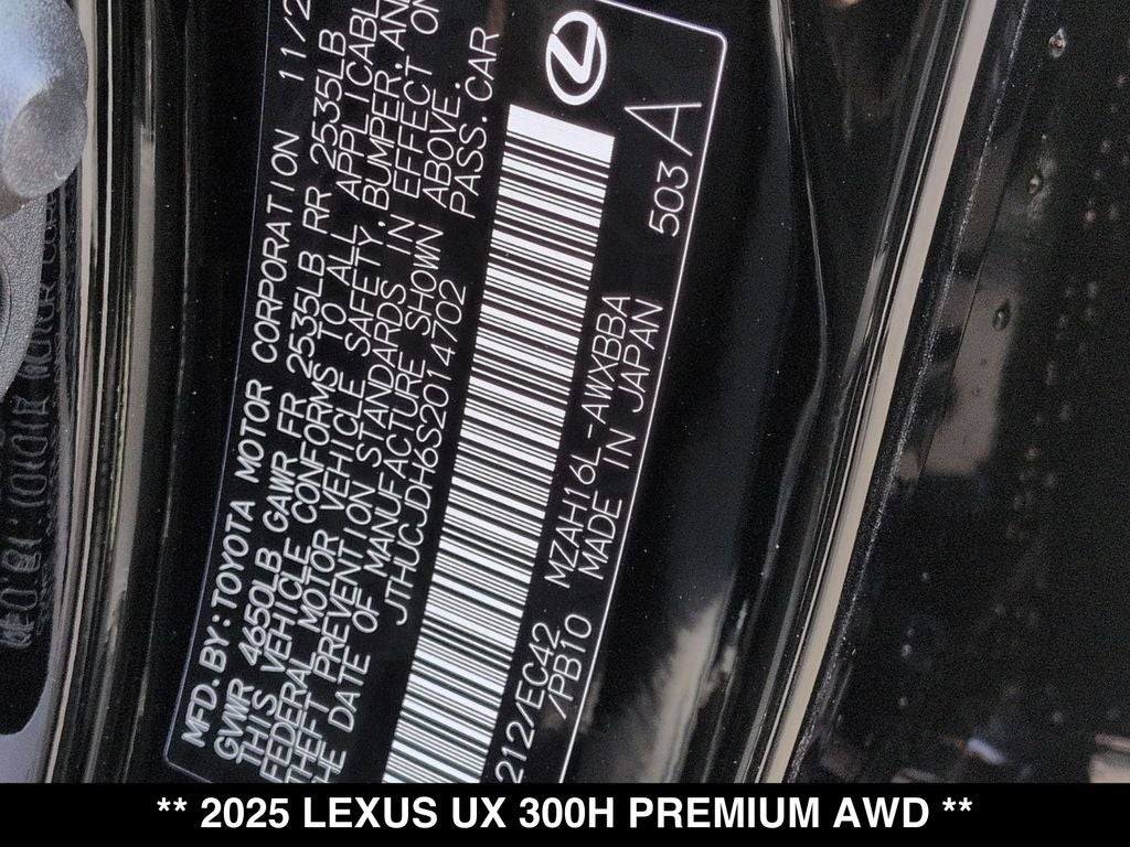 2025 Lexus UX HYBRID UX 300h PREMIUM AWD