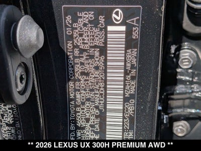 2026 Lexus UX HYBRID UX 300h PREMIUM AWD
