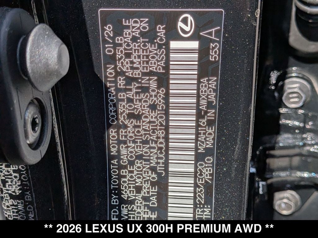 2026 Lexus UX HYBRID UX 300h PREMIUM AWD