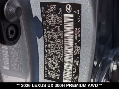 2026 Lexus UX HYBRID UX 300h PREMIUM AWD