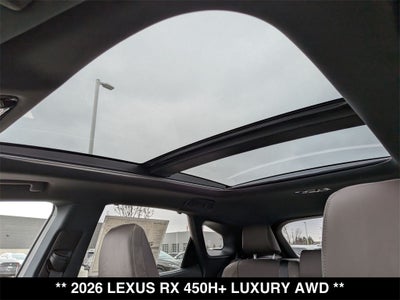 2026 Lexus RX PLUG-IN HYBRID ELECTRIC VEHICLE RX 450h+ LUXURY AWD