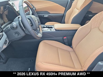 2026 Lexus RX PLUG-IN HYBRID ELECTRIC VEHICLE RX 450h+ PREMIUM AWD
