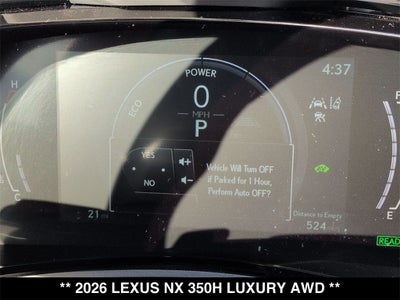 2026 Lexus NX HYBRID NX 350h LUXURY AWD