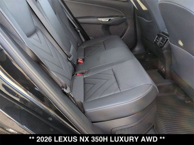 2026 Lexus NX HYBRID NX 350h LUXURY AWD