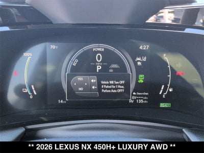 2026 Lexus NX PLUG-IN HYBRID ELECTRIC VEHICLE NX 450h+ LUXURY AWD