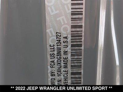 2022 Jeep Wrangler Unlimited Sport