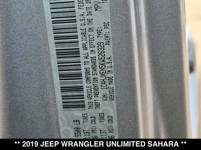 2019 Jeep Wrangler Unlimited Sahara