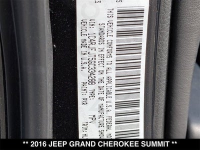 2016 Jeep Grand Cherokee Summit