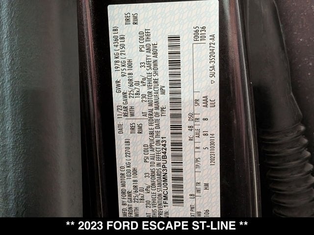 2023 Ford Escape ST-Line