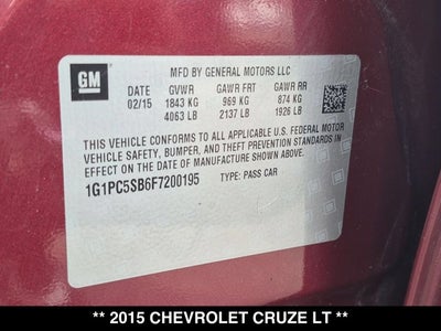 2015 Chevrolet Cruze LT